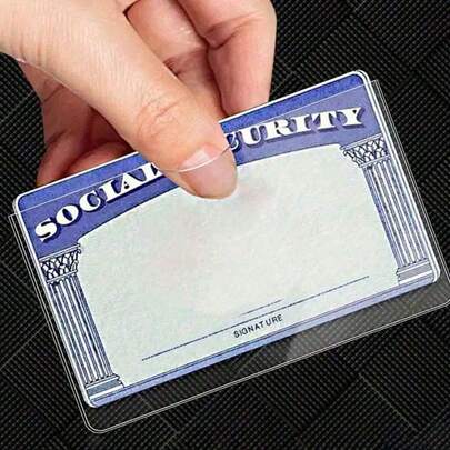 1/3/20Pcs Card Holder Protector Sleeves, Clear PVC Waterproof Medical/Credit Card, Business/Social Security Card Protector - Clear Vinyl Plastic Covers For Insurance & Social Security Metro & License Or Credit Cards,Anti-Scratch & Transparent PVC ID Card, Social Security Card, Student ID, Bus Card, Medical Card Protective Sleeve (Excluding Cards)
