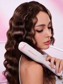 SHEGLAM HAIR Cupid's Charm Beach Babe Hair Waver,Pink Ionic Hair Curler-19mm EU Plug,Waver Curling Iron,2 Barrel Hair Crimper With Anti-Scald,50 Million Ions & 10 Min Quick Wave,Smart Timer & Adjustable Temps,Easy To Use Hair Tool For Women Graduation Birthday Gift Holiday Winter Pink Vibe Makeup Party Beach Travel Camping School Campus Festivals Rose Present Girl Charm Best Valentine's Day Women's Day Love Yourself - Baby Pink - View 3