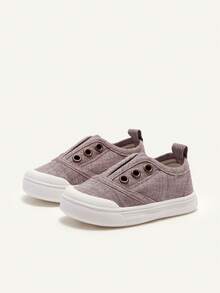 Cozy Pixies 1 Pair Of Toddler Boys Coffee Brown Classic Simple Flats Elastic Band Design Round Head Comfortable Breathable Casual Baby Flats Suitable For Daily Outdoor Activities School Travel And Walking All Seasons Essential For School Season - Coffee Brown - View 4