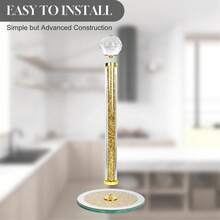 Crystal Glass Round Base Kitchen Dining Table Paper Towel Holder - Multicolor - View 4