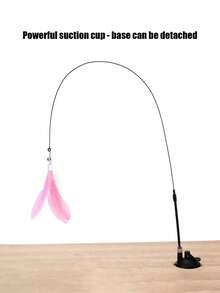 PETSIN 1 Piece Pet Cat Stick, Bell Long Rod Suction Cup, Can Be Held, Can Be Adsorbed, Feather Head Can Be Replaced, Self-Entertainmentpression Bite-Resistant Cat Toy, Pet Toy, Pet Supplies - Multicolor - View 21