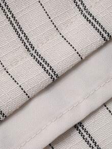 Livesso High Neck Cinched Waist Striped Maxi Elegant Party Dress For Women - Black and White - View 7