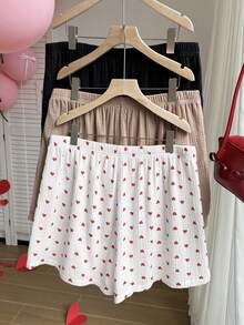 Comfortcana 3pcs/Set Plus Size Loose Casual Shorts, Multi-Color - Multicolor - View 2