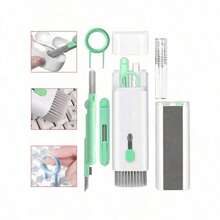 7合1蓝色键盘清洁套装，带可拆卸刷子和除尘掸 - 彩色 - 查看 12