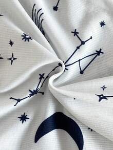 SHEIN 3pcs Girls' Minimalist Star & Moon Print Camisole Shorts + Pants Pajama Set Summer Pajama Set Summer Two Piece Set Two Piece Sleep Set Summer Pj Set Pajamas Set Two Piece - Navy Blue - View 6