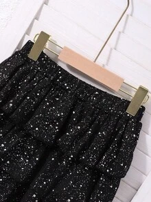 SHEIN 2pcs/Set Tween GirlsCasual Graphic Tee And Printed Pants With Bag, Fashion Outfit For Young Ladies - Red - View 5