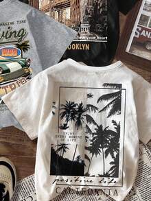 3件套男童休闲简约圆领短袖T恤，适合夏季穿着 - 彩色 - 查看 4