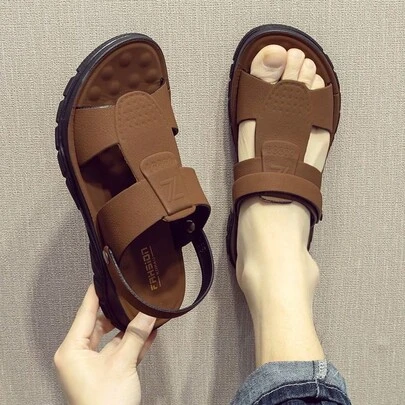 Sandalias de playa para hombre: chanclas informales, transpirables y con suela blanda para exteriores.