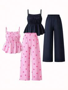 Elladie kids Tween Girls' Casual Camisole Top & Pants Set, Summer - Multicolor - View 1