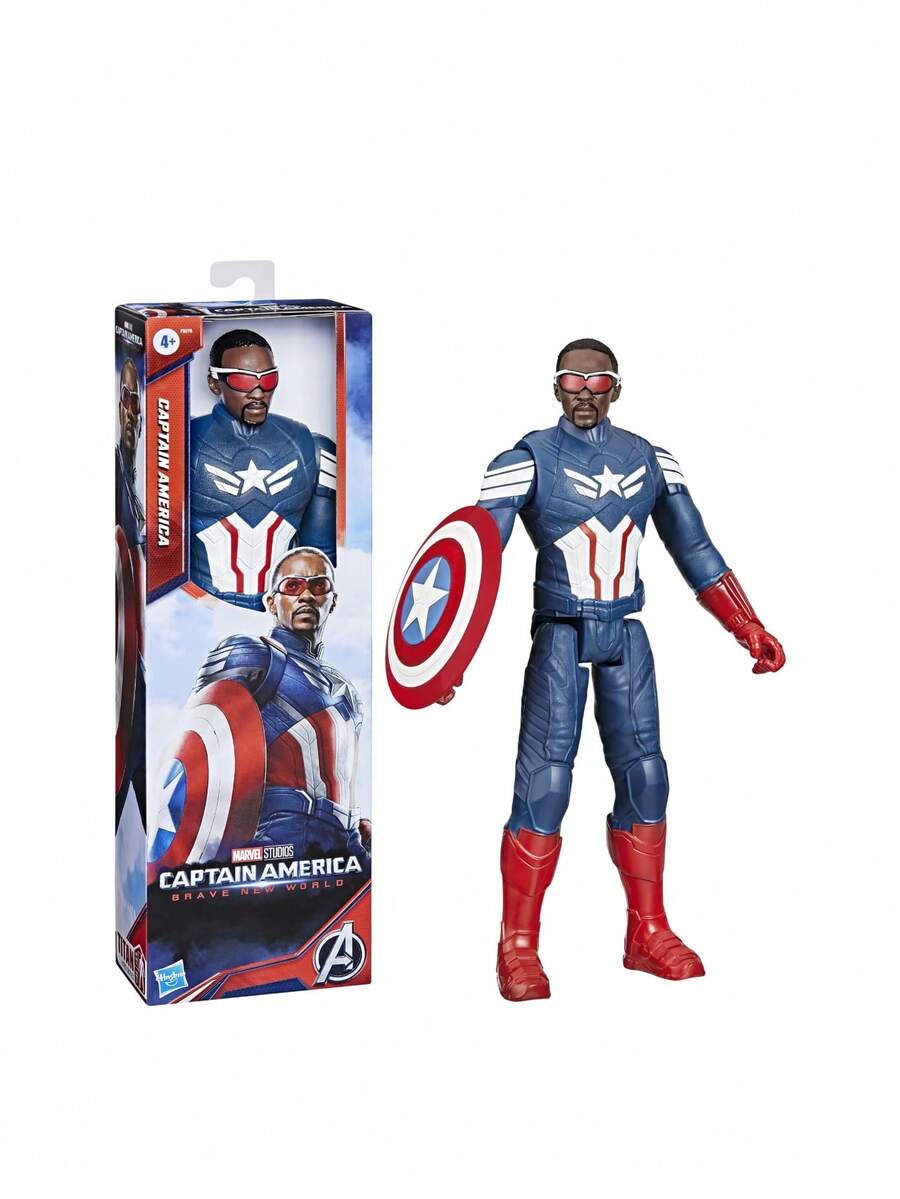 Hasbro Marvel Studios Captain America Brave New World Titan Hero Series Captain America Action Figure F92765L0 - Multicolor - View 1
