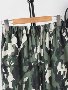 SHEIN Teen Boy Camouflage Print Cargo Pants - Multicolor - View 5