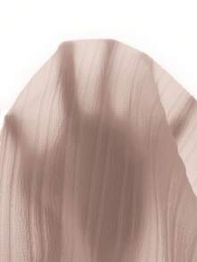 SHEIN 男童纯色前扣贴袋短袖梭织衬衫 - 杏色 - 查看 7