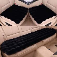 1PC Winter Long Plush Car Seat Cushion - Warm, Soft, And Luxurious Dotted Plush, Comfortable Backrest Cover, High-Quality Materials For Deluxe Ride - various - View 2