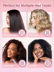 SHEGLAM HAIR Cupid's Charm Cushion Brush,Pink Hair Comb Flexible Brush,Detangle Knots & Massage Scalp,Longer Grip,Better Hold For Easy Styling For Multiple Hair Types