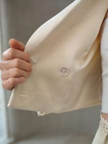 MOTF PREMIUM PEAK COLLAR CROPPED BLAZER, AUTUMN/WINTER - Apricot - View 7