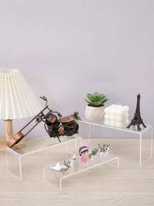 Giá trưng bày, 3/6 chiếc hình chữ nhật bằng acrylic trong suốt, thích hợp để trưng bày đồ sưu tầm, giày dép, trang sức, tượng nhỏ, bánh ngọt, kẹo, đồ trang trí bàn tráng miệng, nhà bếp. - Nhiều màu - Xem 2