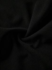 Ellevyn Women's Round Neck Hooded Short Sleeve Knit Dress, Stretchy Fitted Bodycon With Metal Zipper PU Splice Slit, Elegant For Daily Wear, Commute, Office, Spring/Summer Elegant Dresses For Women Summer Outfits Black Dress Summer Dress Women Bodycon Dress Black Sexy Dress Women Black Curve Dress Split Thigh Dress Sexy Curve Dress - Black - View 11