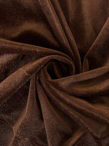 Cravure Vestido de manga larga con cuello drapeado de terciopelo, estilo vintage francés, talla grande - Granate - Ver 3