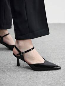 CUCCOO BIZCHIC Women's Fashion Versatile Elegant Pointed Toe Pumps Valentine's Day - Black - View 6