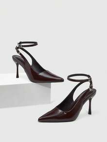 CUCCOO SZL Women Pumps Valentine's Day - Coffee Brown - View 4