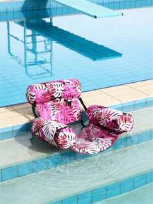 1PC/2PCS Heavy Duty Inflatable Pool Floats Adult, Inflatable Pool Lounge Chairs For Adults With Tropical Leaf Design, Party Summer Water Beach Lake Fun, Beach Relaxation | Vibrant Design | Comfortable Mesh, Beach Chairs For Adults - Multicolor - View 5