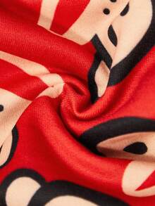 Paul Frank X SHEIN 1pc Cute Cartoon Pattern Pet Hoodie Sweatshirt, Cat/Dog Clothes, Sizes XXS-XXXXL, Extra Small To Extra Large, Monkey, Fashion - Red - View 6