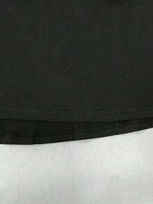 INAWLY Conjunto de top de camisola ajustado de unicolor elegante de verano para mujer y falda con cola de pez - Negro - Ver 5