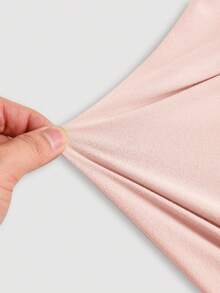 SHEIN MOD 三穿式女士休闲纯色修身夏季上衣，高领露肩款，时尚百搭，适合节日、乡村风、海滩度假、下午茶、晚宴等场合，也可作为舞会上衣或可爱上衣穿着，大码吊带背心/吊带衫。 - 粉色 - 查看 10