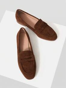 MOTF PREMIUM GIÀY LÓT BẰNG DA LÓT MÀU ĐỀU DÀNH CHO NỮ ĐỂ ĐI LẠI HÀNG NGÀY ĐA NĂNG THOẢI MÁI, THOẢI MÁI, DÙNG BẰNG DA LÓT MÀU ĐỀU - màu nâu - Xem 6