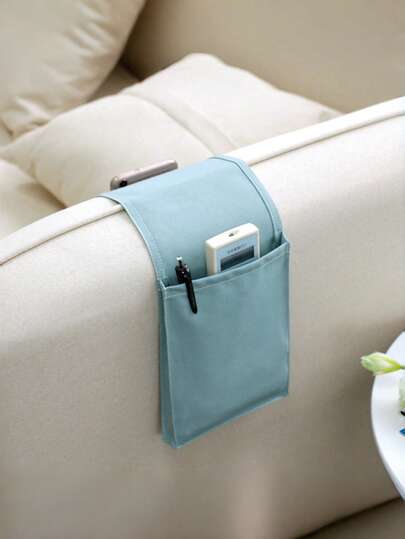 Madebyblanc Japanese Style Sofa Organizer - Hanging Pocket Storage For Remote Controls, Magazines, Blankets, Minimalist Living Room Declutter Solution, Couch Side Caddy, Sofa Side Organizer With Pockets - Hanging Remote Control Holder For Couch, Minimalist Home Storage For Living Room, Bedroom, Japanese Style Declutter Bag