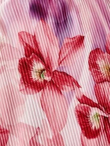 SHEIN MOD Đầm xếp ly in hoa cỡ lớn, đầm họa tiết hoa dành cho kỳ nghỉ. - Nhiều màu - Xem 4