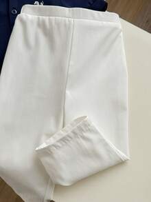 Baby Boy Casual Cute Collegiate Style Embroidered Short Sleeve Polo Shirt And Elastic Waist Pants Set - Navy - View 7