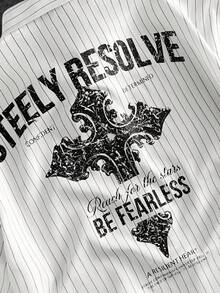 HIMLAND Men's Casual Woven Pocket Letter Embroidered Loose Short Sleeve Shirt Daily Essential Wardrobe Staple Basic Style All-Match Style Go-To Piece Mix-And-Match Item Casual Versatile Style  Premium Textured Fabric - Apricot - View 3