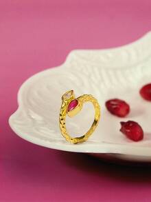 Glisma 女士开口戒指，服饰，复古，金属/纹理，宝石，送给妈妈/女士/女孩/母亲，高级，复古，优雅复古，服饰，优雅，金属/纹理，复古，精致，送给妈妈/女士/女孩/母亲，宝石，心形，情人节，黄金，复活节，旅行/海滩/度假，波西米亚风，颓废风 - 金色 - 查看 7