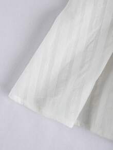 GlowEve 女士蕾丝拼接前扣优雅时尚衬衫 - 白色 - 查看 4