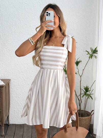 SHEIN LUNE Plus Size Women Striped Knotted Shoulder Casual Cami Dress Vacation Outfits Women Vacation Summer Holiday Outfits Holiday Outfits For Women Vacation Outfits For Women Vacation Dress Elegant Dresses For Women Birthday Outfits For Women Beach Dress Beach Outfits For Women Beach Outfit For Women Beach Outfit Valentine's Day Valentine Outfits For Women Valentine Clothes Valentine's Day Dress Spring Outfit Women Spring Break Outfits  Summer Holiday Outfits Summer Dresses Valentine's Day