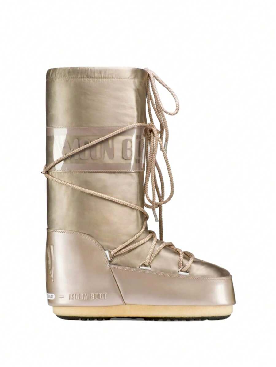 Moon Boot Icon Glance Platinum Satin Snow Women's Boots Gold 14016800 - Platinum - 查看 1