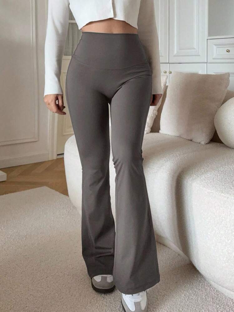 Women's Casual Solid Color High Waist Leggings Y2k