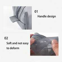 1/2 túi lưới đựng đồ du lịch, làm bằng nylon, chống trầy xước, không dễ bị rách, ví đựng tiền xu mini, túi đựng tai nghe, túi đựng cáp dữ liệu, túi bỏ túi di động, túi đựng đồ trang điểm có khóa kéo, túi đựng đồ mini, quà tặng ngày lễ - Nhiều màu - Xem 8