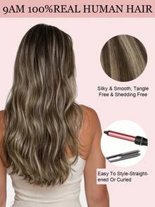 9AM Hair 20 CÁI Băng Dính Thẳng Trong 100% Tóc Người Nối Dài 14-24 inch 50G/Gói Cho Salon Tóc Người Remy Thật Chất Lượng Cao Tự Nhiên Băng Dính PU Vô Hình Liền Mạch Mềm Mượt - S4/26/4 - Xem 9