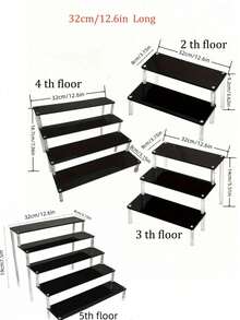 黑色展示架，多功能展示架，可用于摆放化妆品/香水瓶/手工制品/眼镜等，适用于客厅/卧室展示。返校季必备 - 彩色 - 查看 4