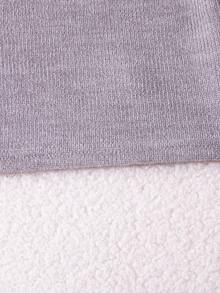 Elladie kids 1pc Girls Young Girl Elegant Ruffle Trim Knitted Dress, Round Neck, Slim Fit, Versatile For Party, Birthday, Daily Wear, Autumn - Grey - View 7