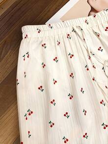 GlowEve Women's Woven Printed Casual Summer Trousers - Apricot - View 4