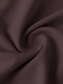 SHEIN Serisse Kids Tween Girls Solid Ruched Long Sleeve Long Dress, Casual Daily Autumn Winter Fall Clothes Elegant Dresses - Brown - View 7