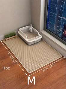 1pc Suitable For Small, Medium, And Large Double-Layer Waterproof Cat Litter Mats, Washable Cat Litter Cleaning Mat, 1.2 Cm Thick Cat Litter Box Mat - Coffee Brown - View 15