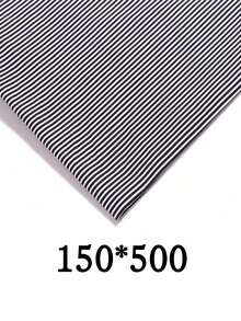 1pc Fashion Jacquard Striped Woven Fabric, Dobby Stripe Textured Fabric - Multicolor - View 17