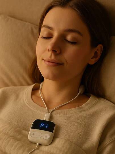 Teckwe 1 st ABS-material konstant temperatur pulsmassage 16 justeringsstyrka 5 lägen låg ljudnivå drift lång batteritid lugnande avslappning enfärgad mini hängande nackmassageapparat konstant temperatur daglig pendling kontorsarbete hemmaavslappning utomhus resor nackavlastning bärbar massageapparat ergonomisk design USB-anslutning laddning 500 M Ah batterikapacitet