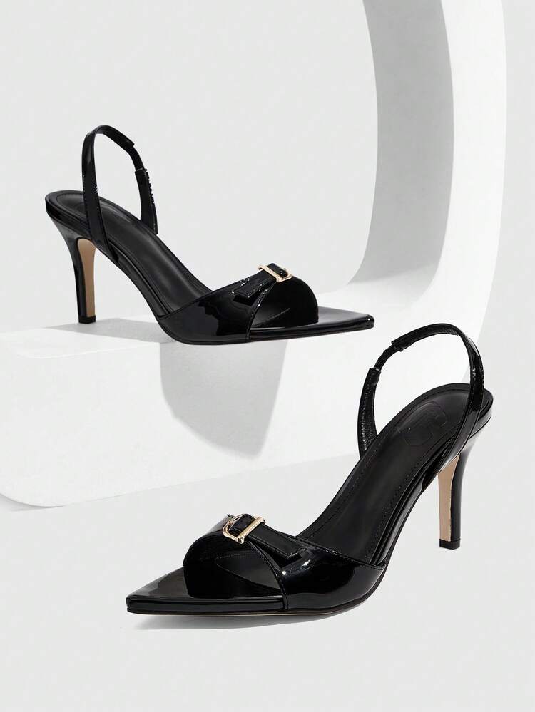 CUCCOO SZL Women's Pointed Toe Stiletto High Heel Sandals, Metal Buckle Design, Sexy Elegant Chic Fashion, Suitable For Date, Afternoon Tea, Party, Evening, Daily Commute Valentine's Day