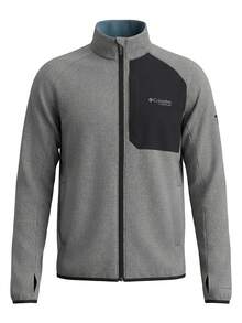 Columbia Triple Canyon II Grid Fleece Full Zip Men's Jacket City Grey - Grey - View 1
