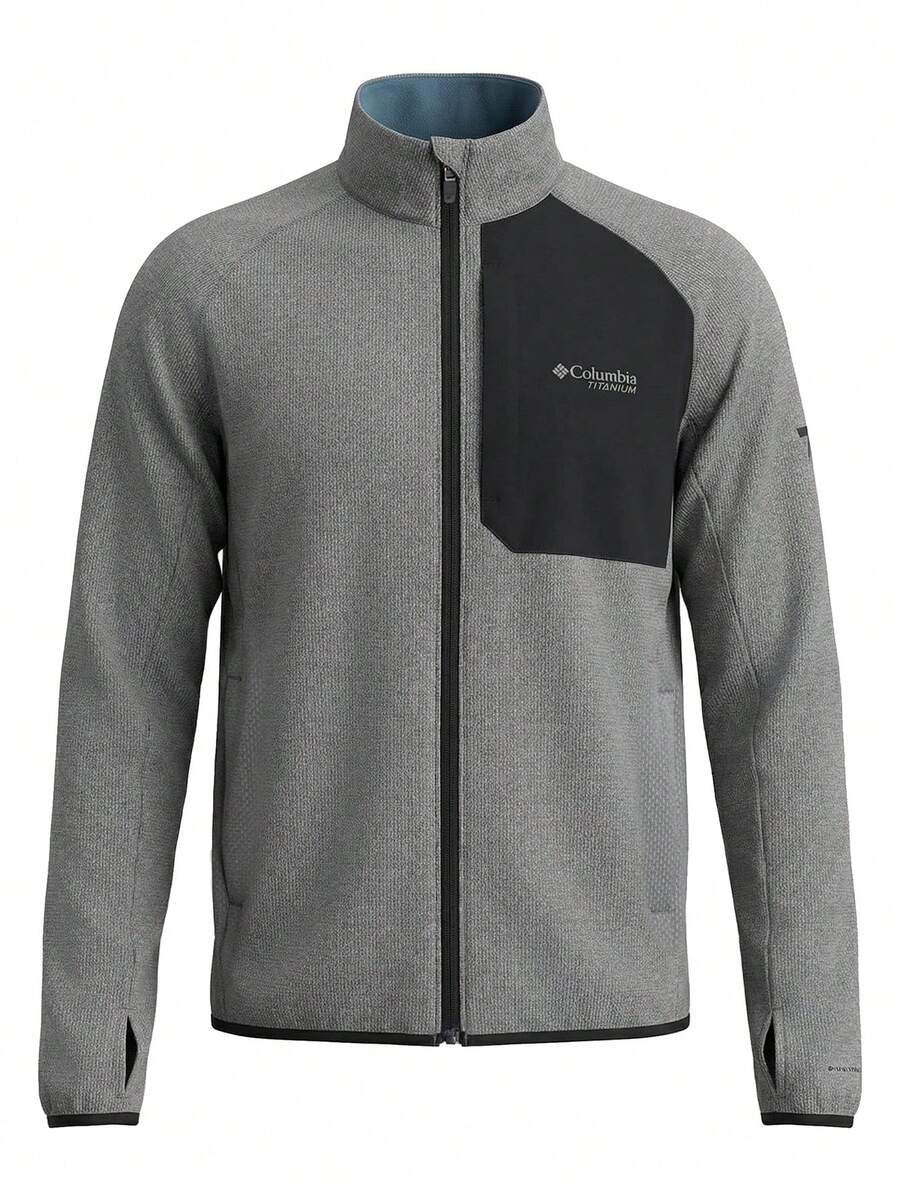 Columbia Triple Canyon II Grid Fleece Full Zip Men's Jacket City Grey - Grey - View 1
